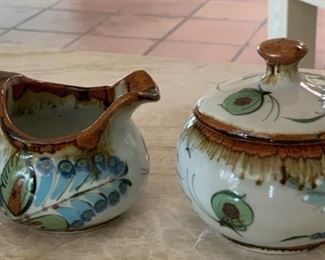 Hand Painted Mexico Sugar & Creamer Set			SC275