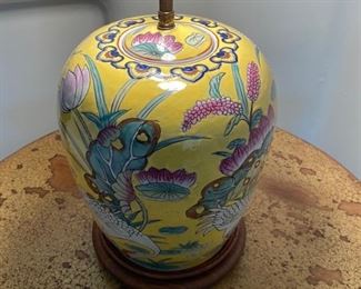 B&P Ceramic peacock design lamp #1of2	26x9		DL4233