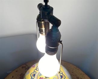 B&P Ceramic peacock design lamp #2 of 2	26x9		DL4236