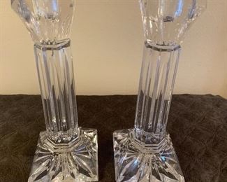 #548B -8" crystal candlestick holders - $22 (slight chip on corner)