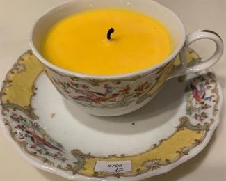 #702E - Andrew by Sadek tea cup candle - $12.00. Please remember that there is a $20 minimum purchase requirement.