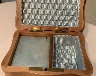 #709E - Vintage carved wooden music box (plays but has a clicking sound) - $5.00. Please remember that there is a $20 minimum purchase requirement.