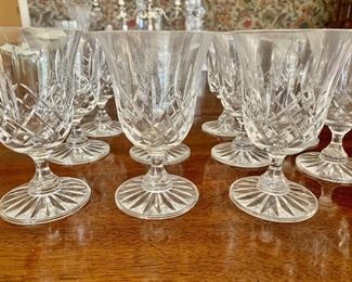 #481C - Cut crystal wine glasses (5" t) - 10 for $120.00