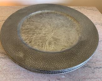 #990Y - Set of 6 acrylic chargers - $15.00.