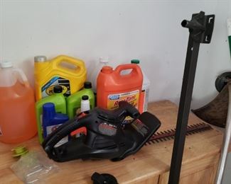 chemicals $3, hedge trimmer $22