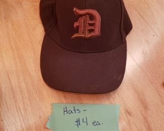 Hats $4 each