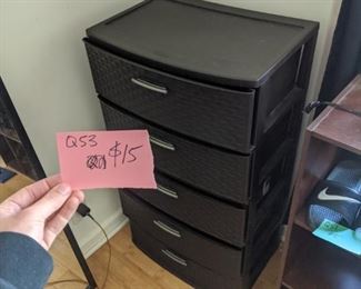 5 drawer plastic organizer $15