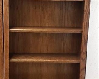 Solid Oak Adjustable Shelf Bookcase ~ 33 in. x 13 in. x 73 in. tall