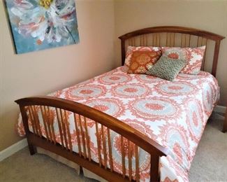 Queen Size bed, mattress and box springs and comforter set