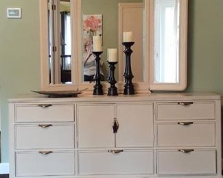 Matching triple dresser with mirror