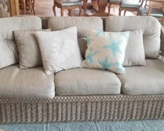 Nice quality rattan couch $175