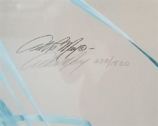 Each piece is numbered and signed by the artist