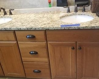 Double bath vanity with Kohler sinks $200 all