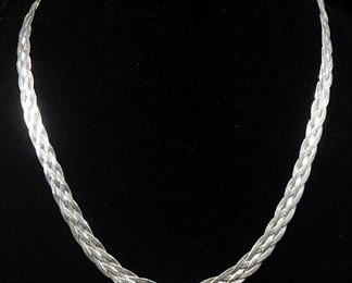 Sterling Silver Necklace, 18" Long, 17g Weight