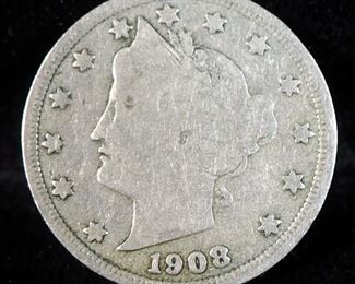 1908 Liberty Nickel And Washington State Centennial Commemorative Coin