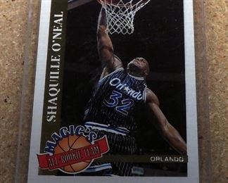 1992-93 Sky Box NBA Hoops Shaquille O'Neal Rookie Collector Card In Acrylic Case