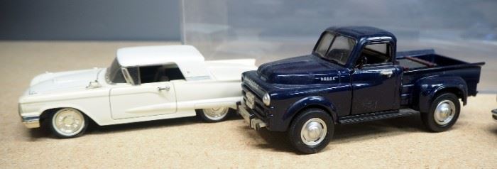 Diecast Cars, Various Scales, Styles, And Makers, Includes 1952 Dodge Truck, 1958 Edsel And More, Total Qty 8