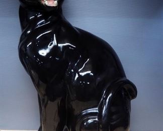 Porcelain Panther, 22" Tall