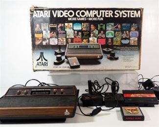 Atari CX-2600 And Atari Flashback Mini-7800, With Power Adapters, Two Joysticks, And Jungle Hunt Game Cartridge