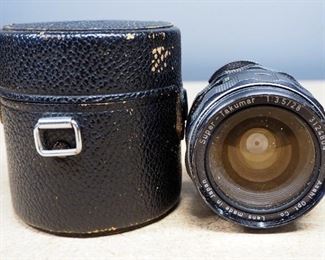 Takumar 1:3.5/135 Camera Lens And Takumar 1:3.5/28 Camera Lens, Both With Cases
