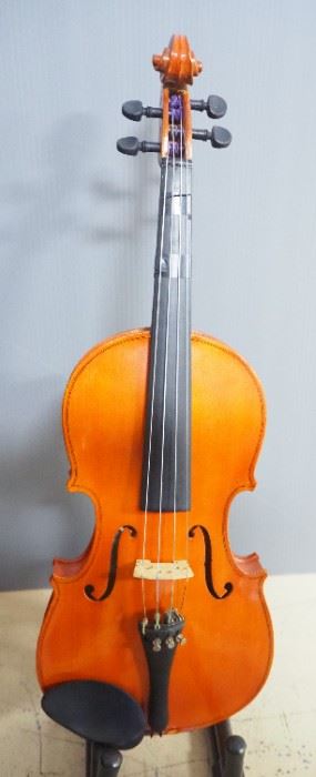 4/4 Size Violin, Maker's Label Illegible With Case