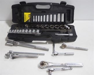 Socket And Ratchet Collection, Includes Stanley And Craftsman, Various Sizes