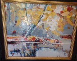 original oil painting 29" wide by  34" high unknown artist $495.00