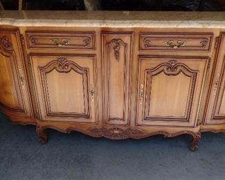 Ca. 1890's marble top Country French  8'server $1,800 