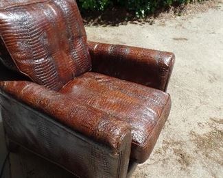 Set of 4 vintage believe  to be crocodile club chairs  set of four only $2,600 