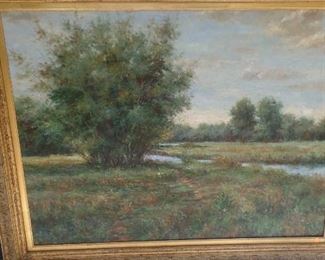 5' plus x 4' plus oil painting English landscape $1,200