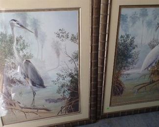 Pair of framed prints  4' x3" $475 pair
