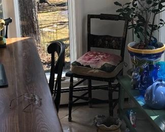 2 Hitchcock chairs $100