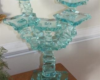 Broken glass style contemporary candelabra 