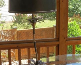 Palm tree silver leaf lamp