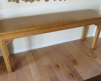 Long carved side table