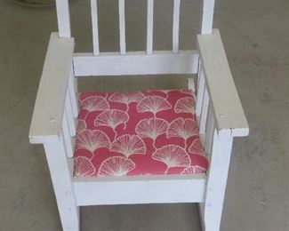 Childs painted rocker