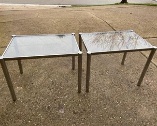 2 Glass Side Tables https://ctbids.com/#!/description/share/366788