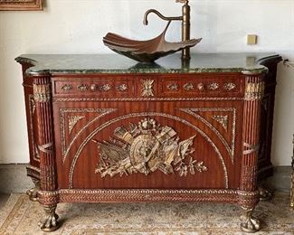 French Louis XV custom made sink vanity 