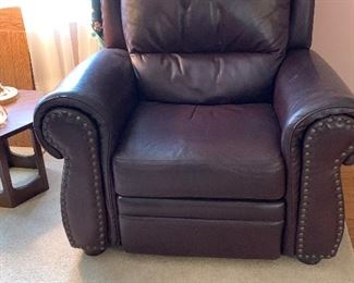 #3	Leather recliner with nail head trim	 $50.00 
SOLD