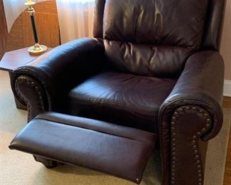 #3	Leather recliner with nail head trim	 $50.00 
SOLD