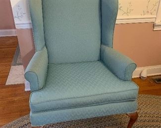 #8	Queen Anne upholstered chair 2@ $20 each
