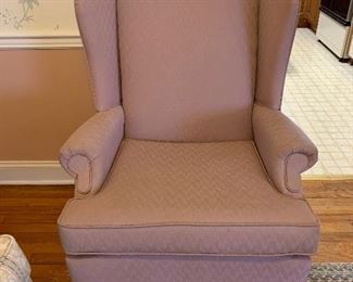 #8	Queen Anne upholstered chair 2@ $20 each

