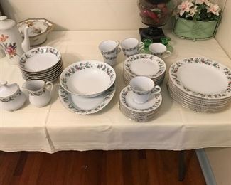 #60	Christmas china set service for 8 with serving pieces	 $20.00 
