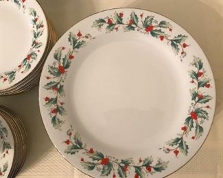#60	Christmas china set service for 8 with serving pieces	 $20.00 
