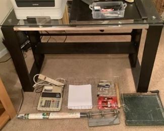 Office Desk Printer and Accessories