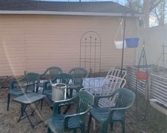 Patio Chairs and Plant Hangers