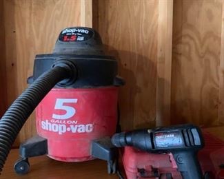Wet Dry Shop Vac and Craftsman Drill