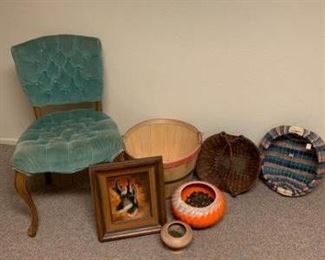 Vintage Chair and Baskets