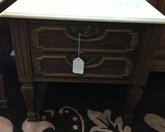 Item #Z8 Matching vintage marble top end tables/nightstands $250