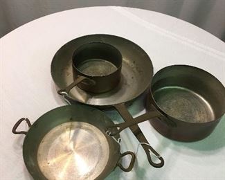 Item #Z49 antique copper pans $100